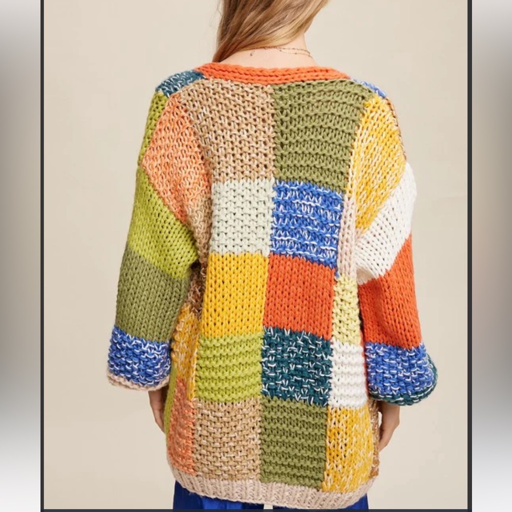 Listicle Chunky Multi Patch Cardigan - image 3